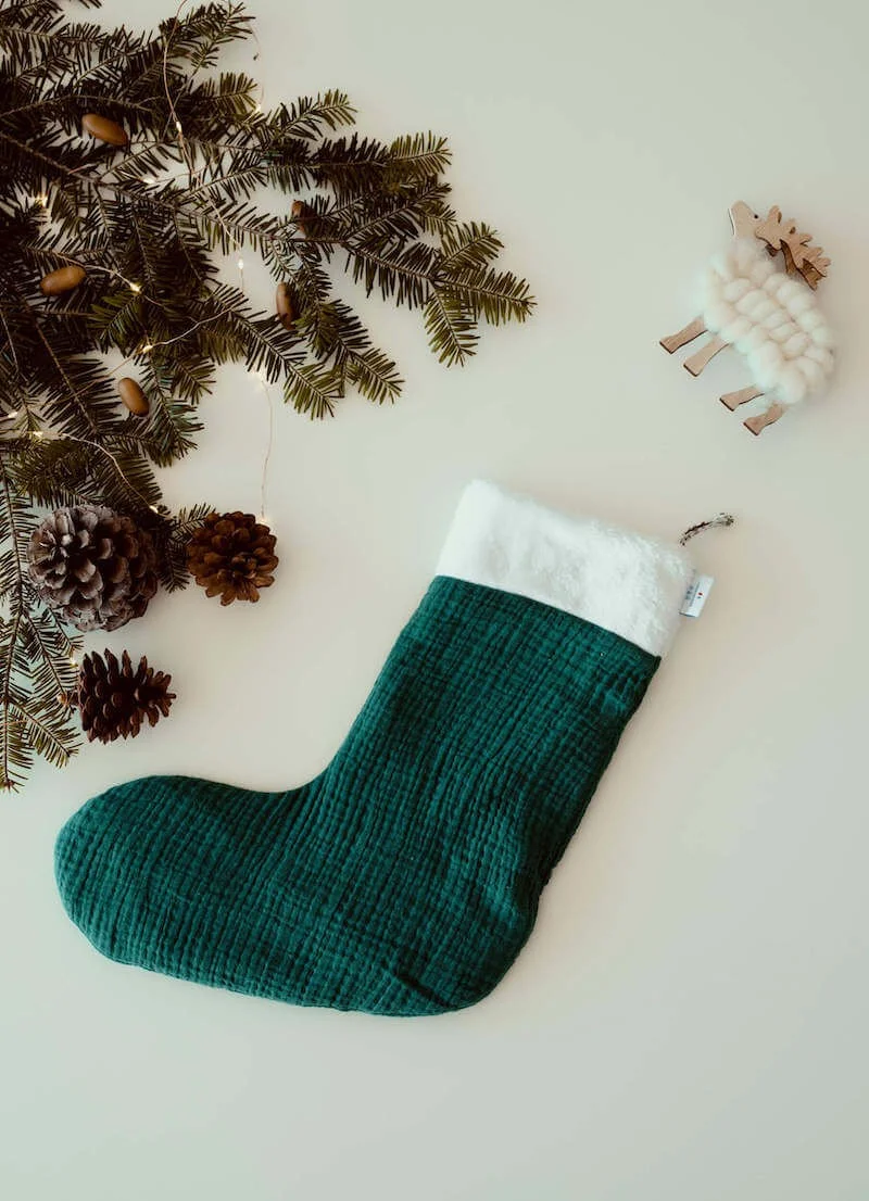 Chaussette noël vert sapin