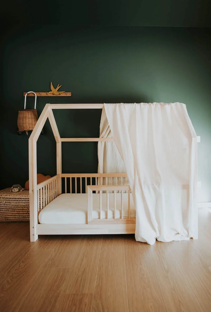 Ciel de lit cabane écru