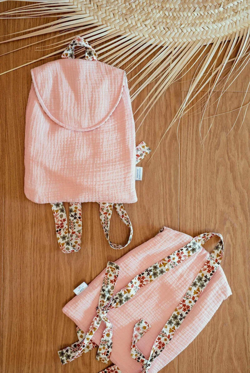 Sac à dos crèche rose