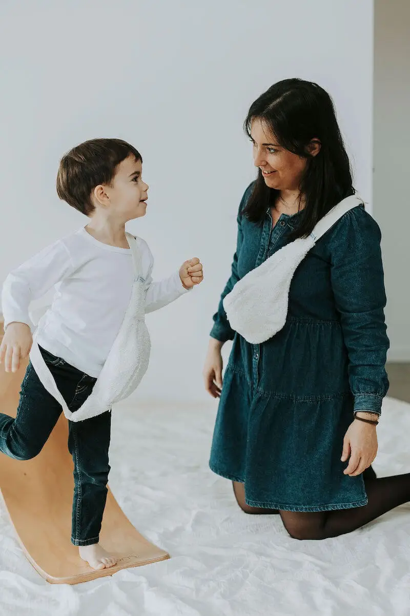 Sac banane bouclette écru