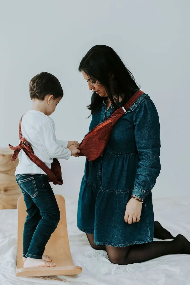 Sac banane velours tomette