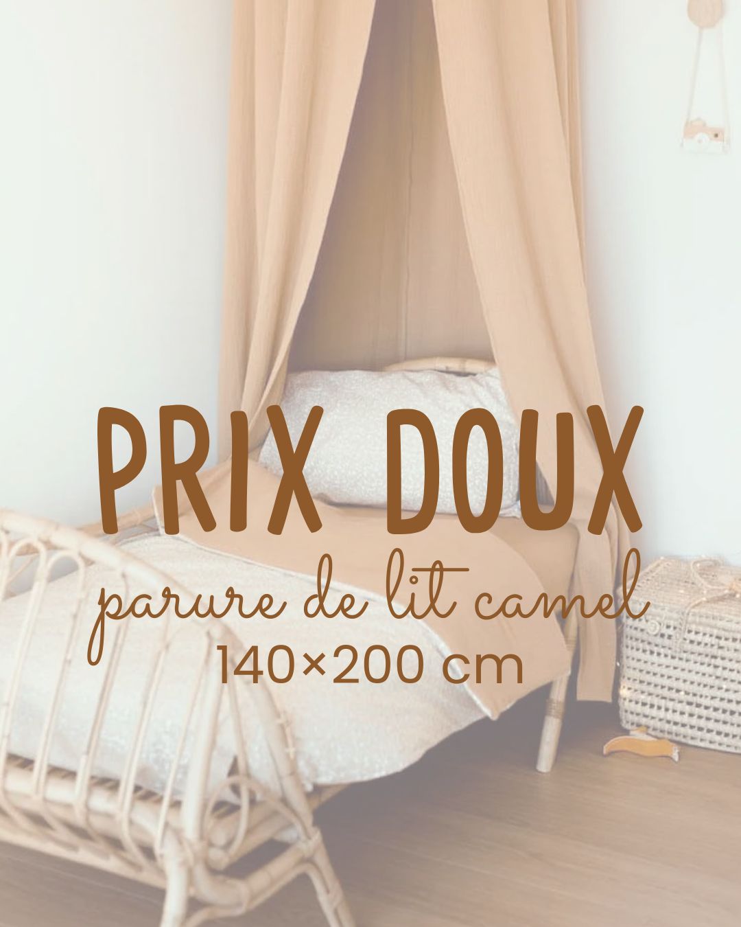 Parure de lit camel 140x200 cm